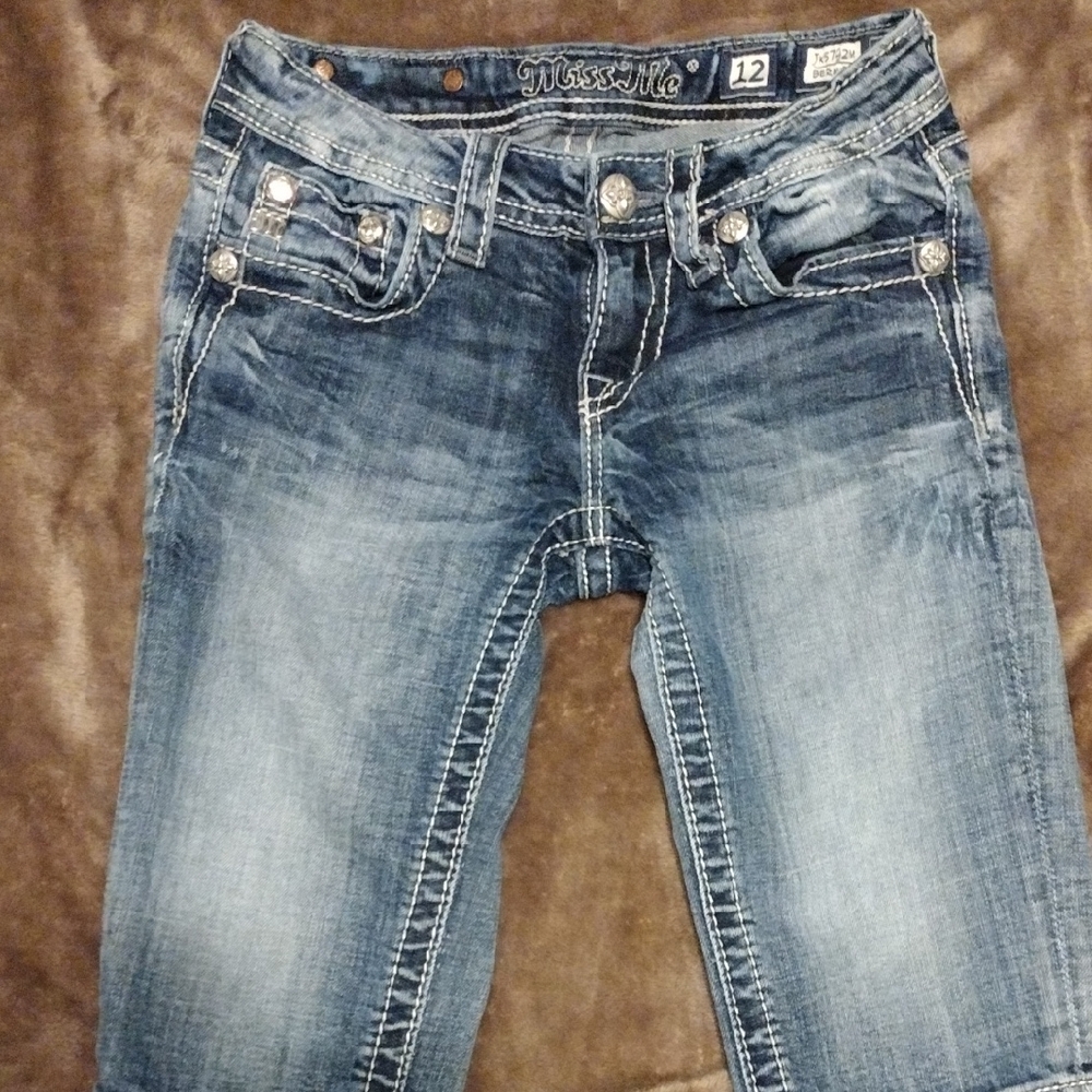Miss Me Kids Blue Denim Shorts
